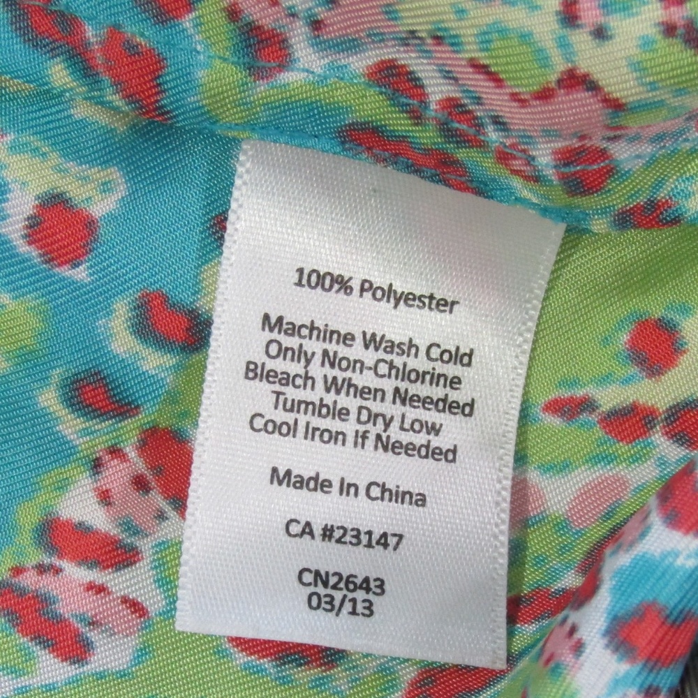 Talbots Button Back Print Summer Blouse Size 10 - image 5